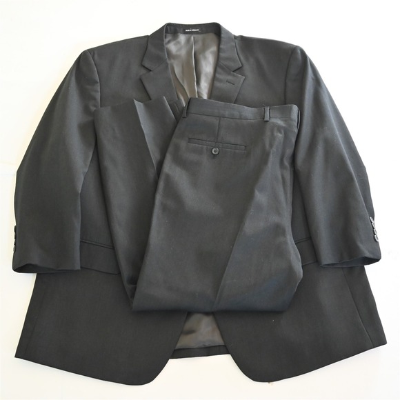 Pronto Uomo Platinum 50R 42x29 Charcoal Gray 100% Wool Mens Jacket Pants Suit